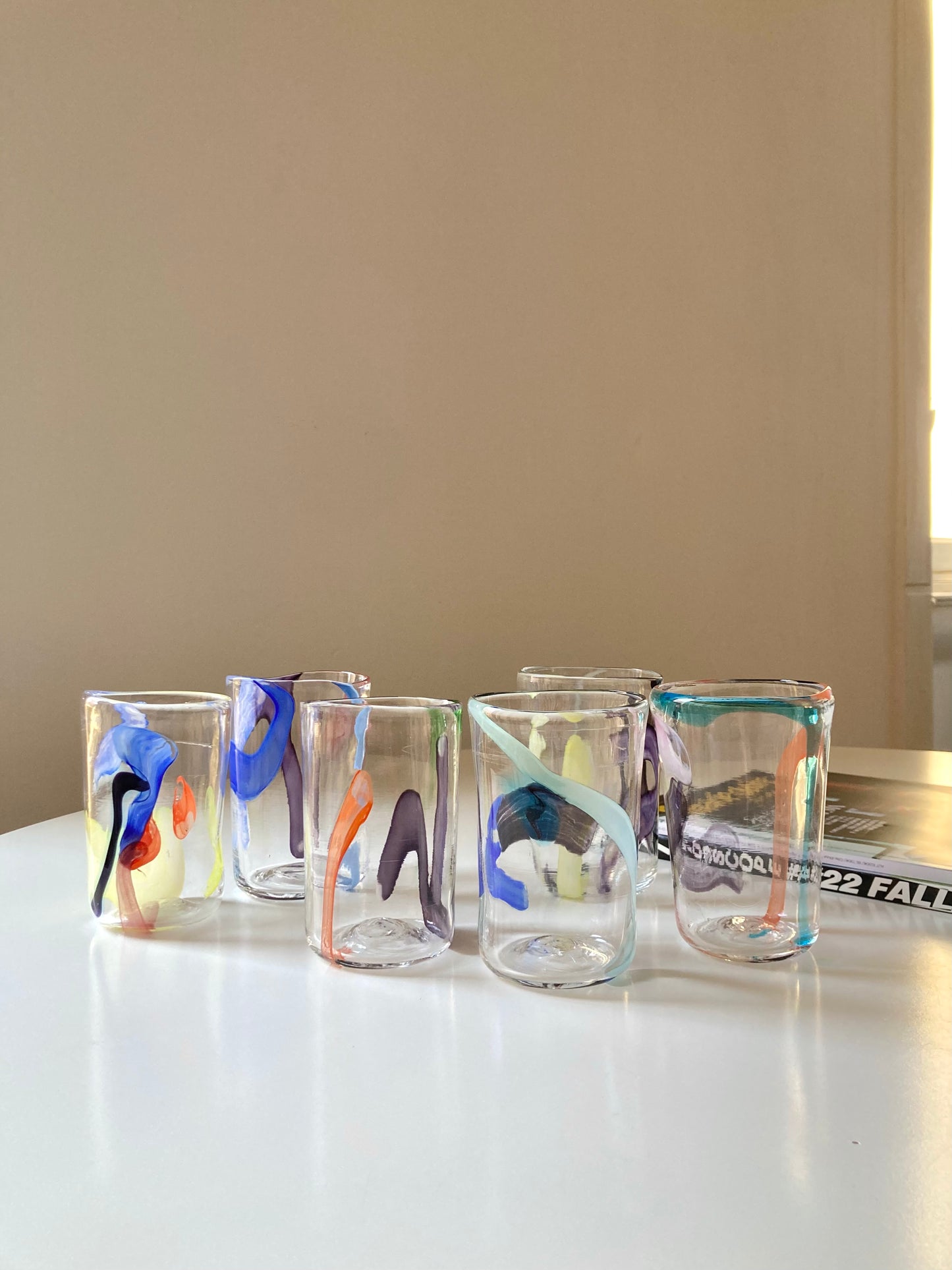 Set di 6 goti veneziani colorati