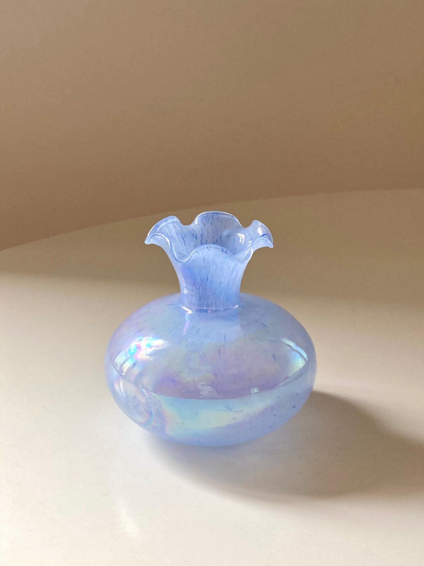 Iridescent blue Murano vase