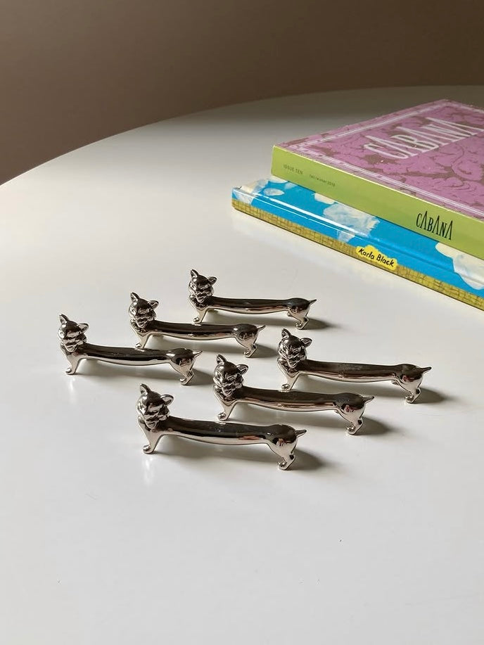 Set di 6 gattini poggia posate