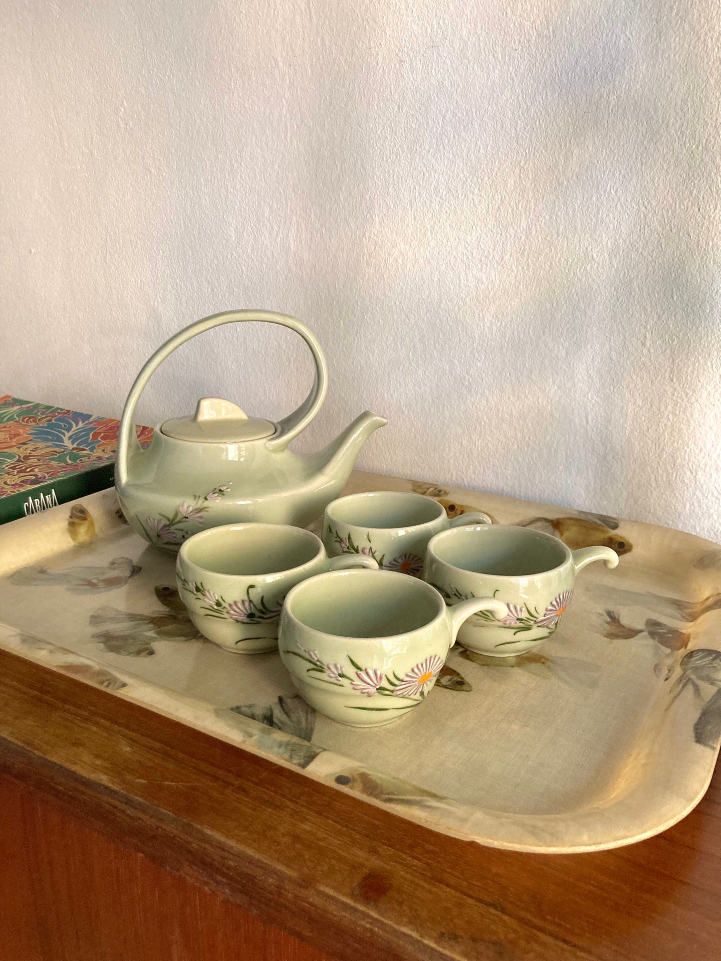 Vintage Manover tray with goldfish