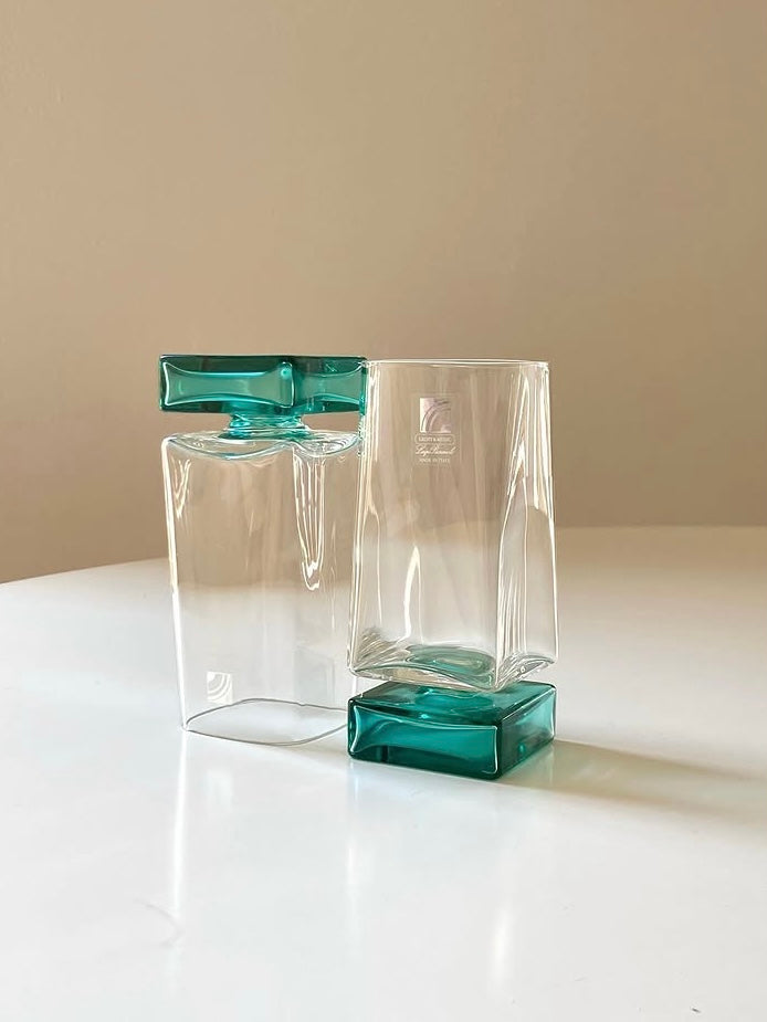 Set 4 bicchieri Bormioli con base quadrata