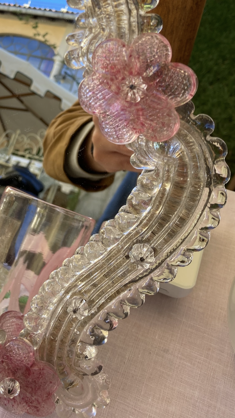 Specchio in vetro di Murano vintage