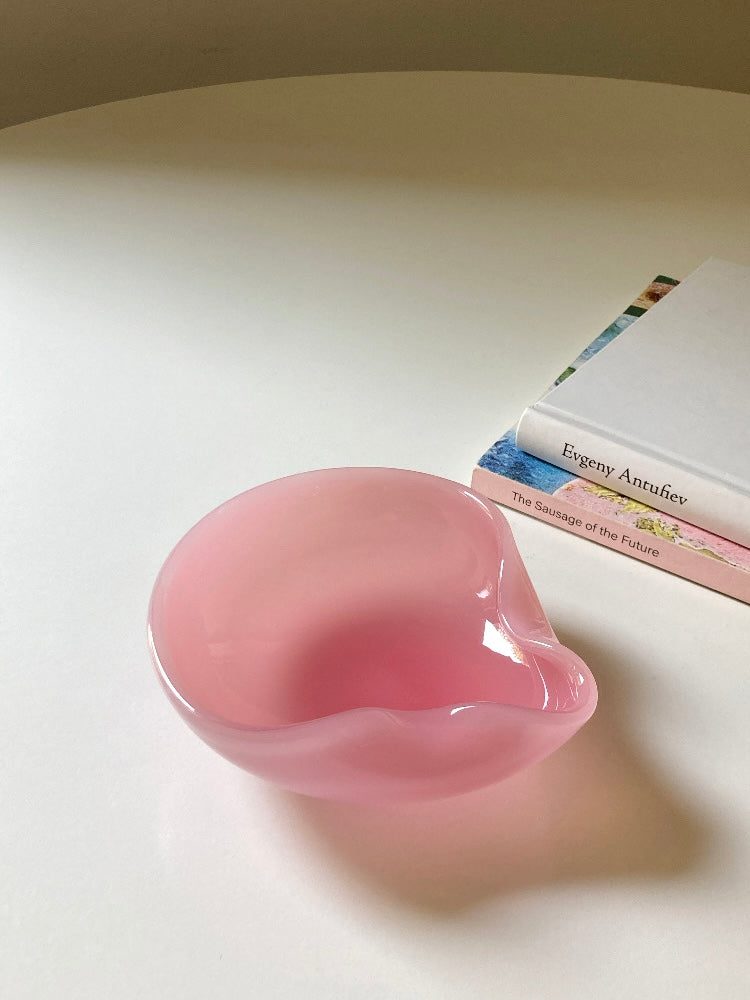 Ciotola posacenere di Murano rosa opalino