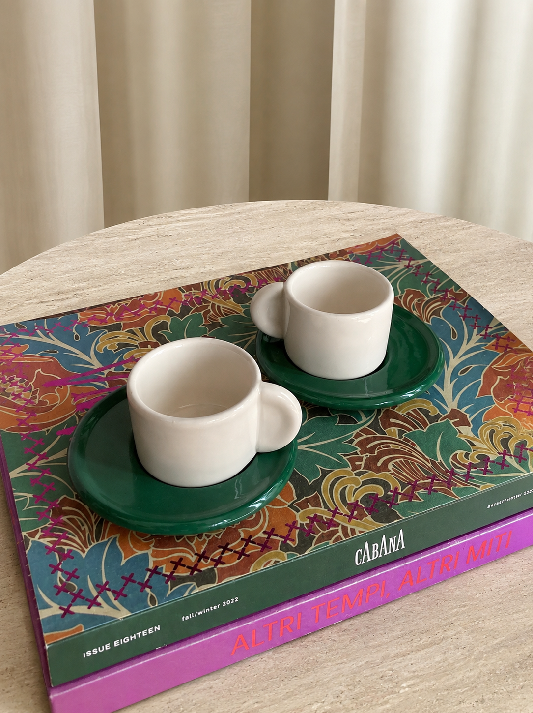 Coppia di due tazzine da caffè