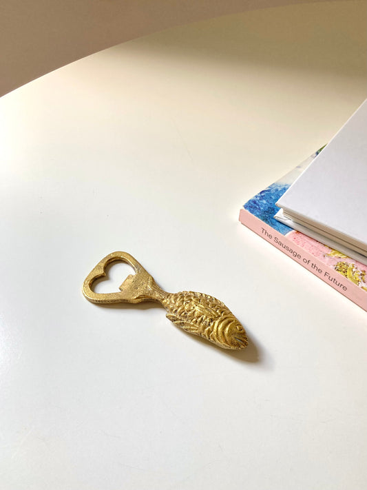 Brass fish bottle opener