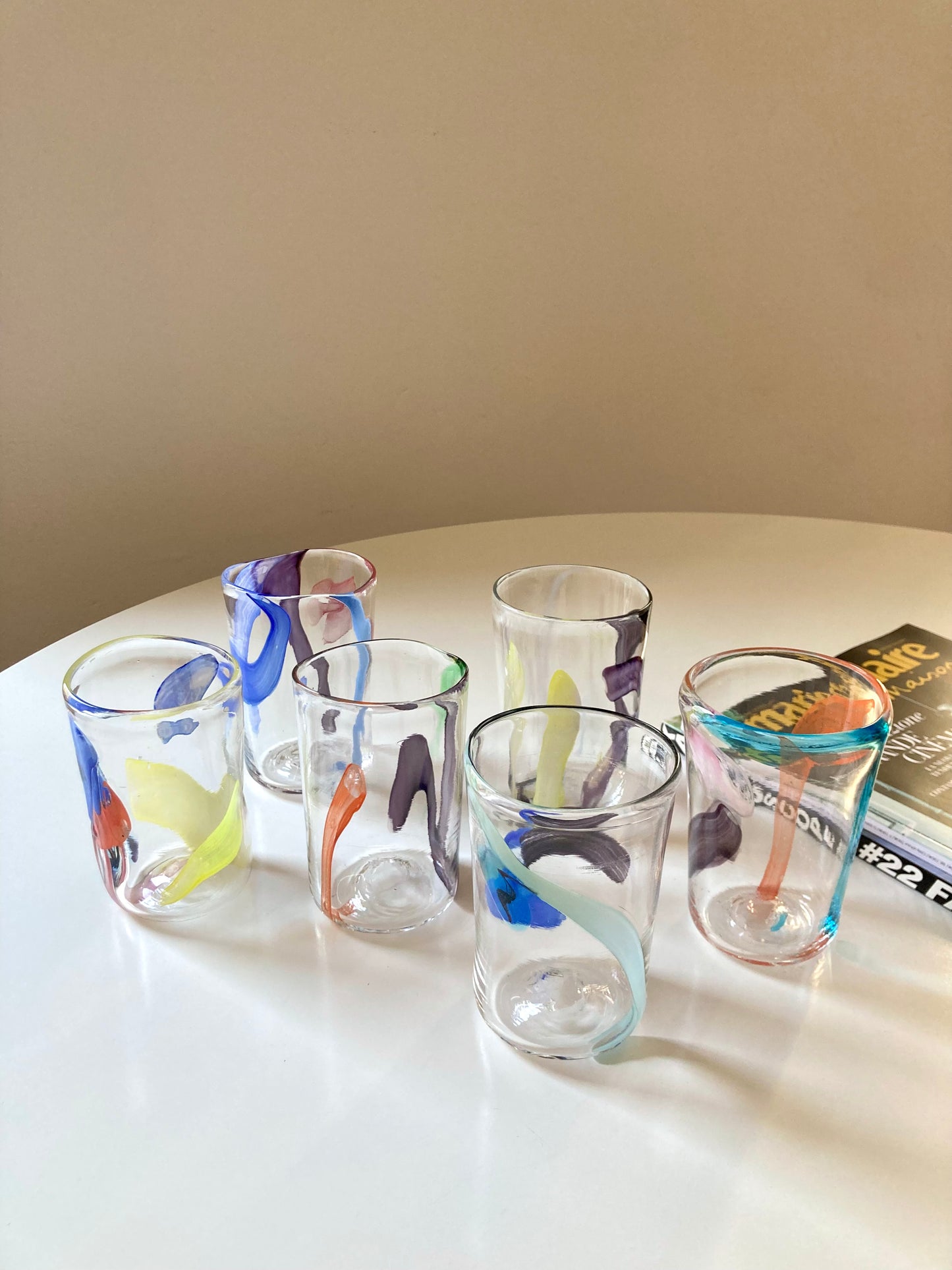 Set di 6 goti veneziani colorati