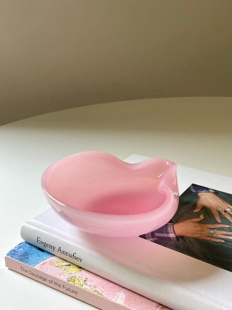 Ciotola posacenere di Murano rosa opalino