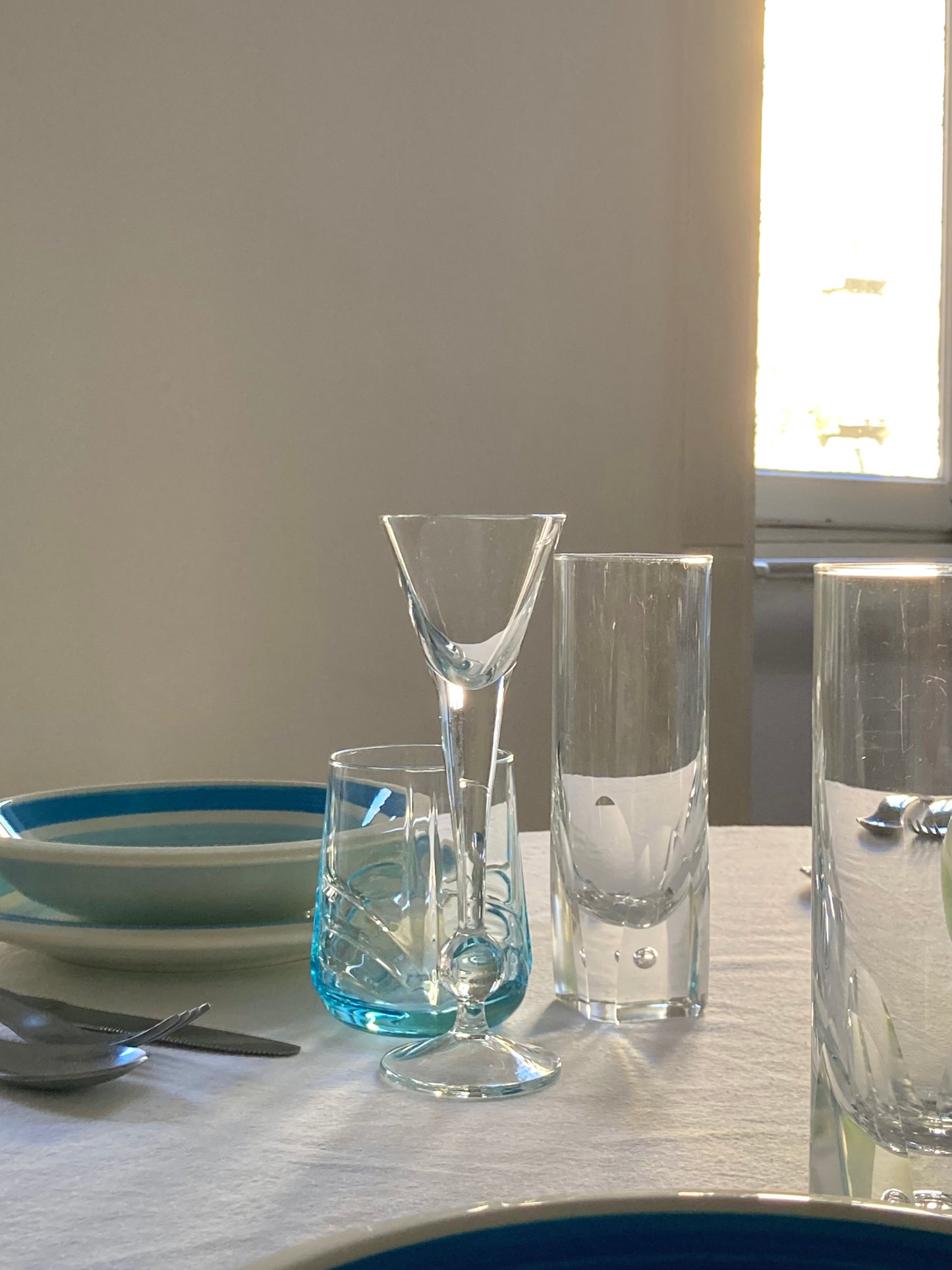 Set of 4 tall bitter glasses