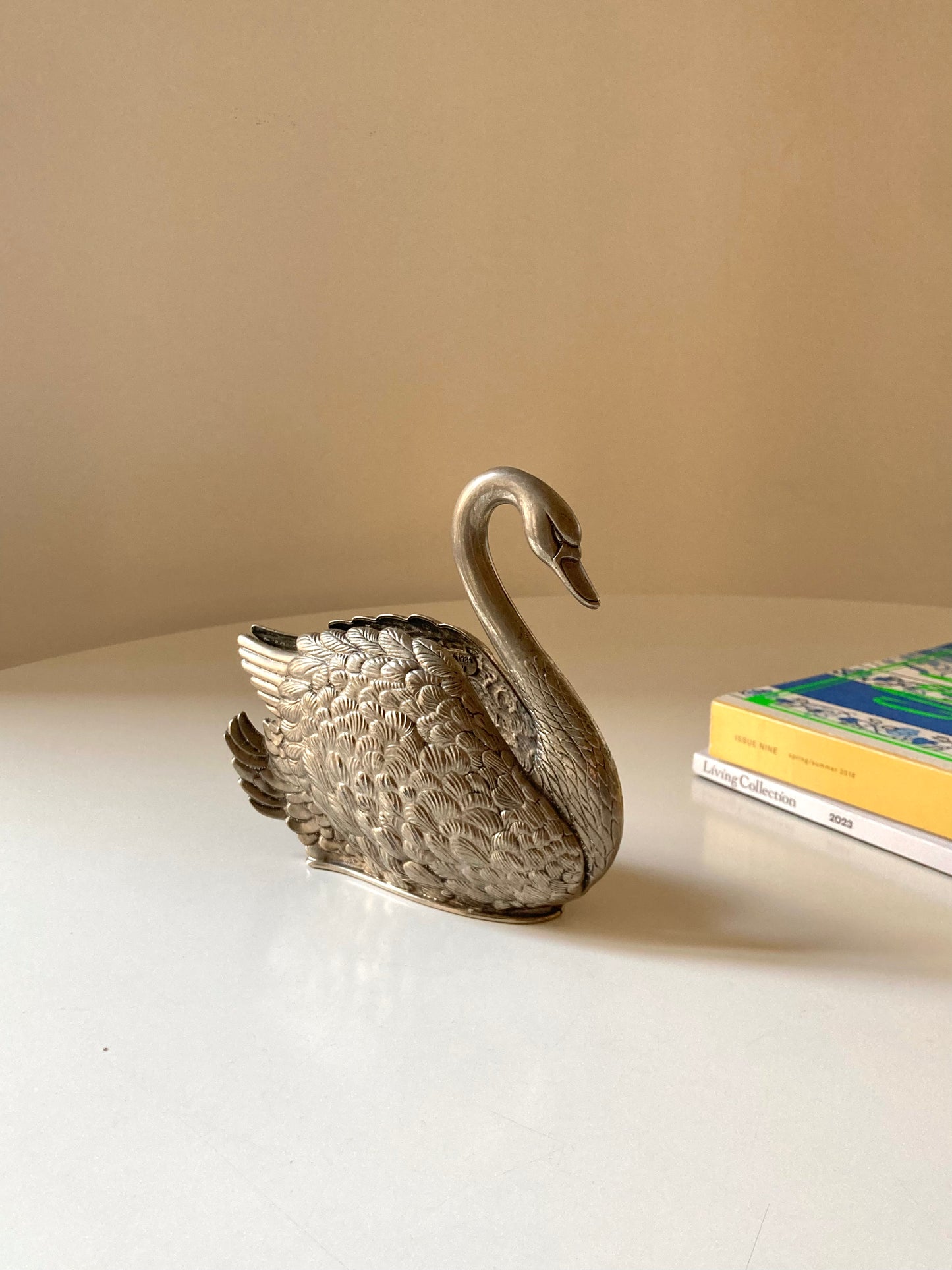 Swan silver plated vintage napkin holder