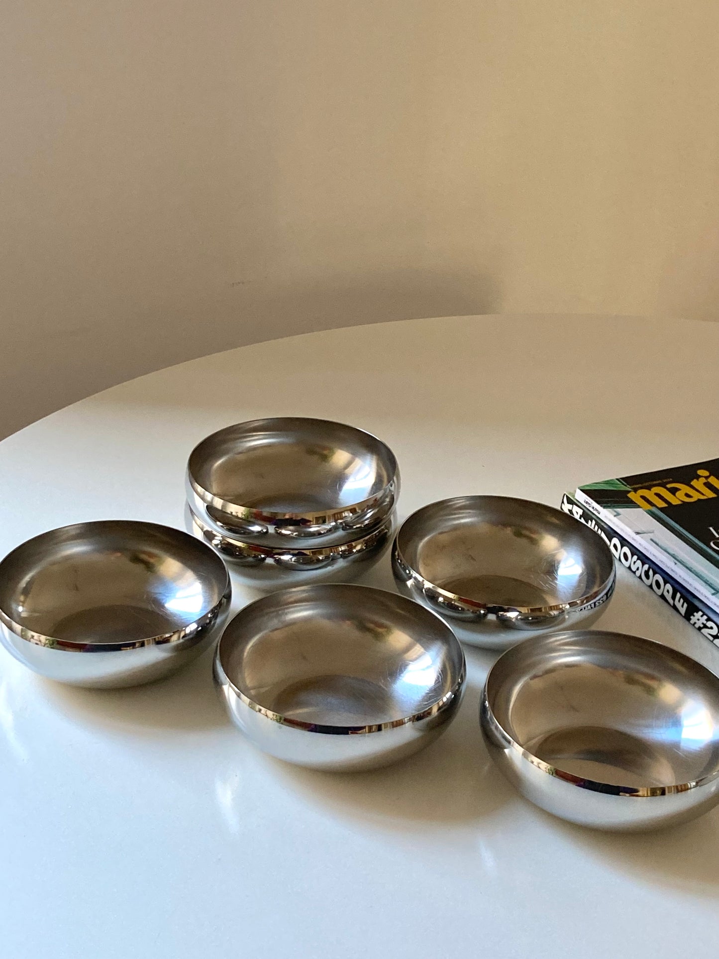 Set ciotole in acciaio per dessert