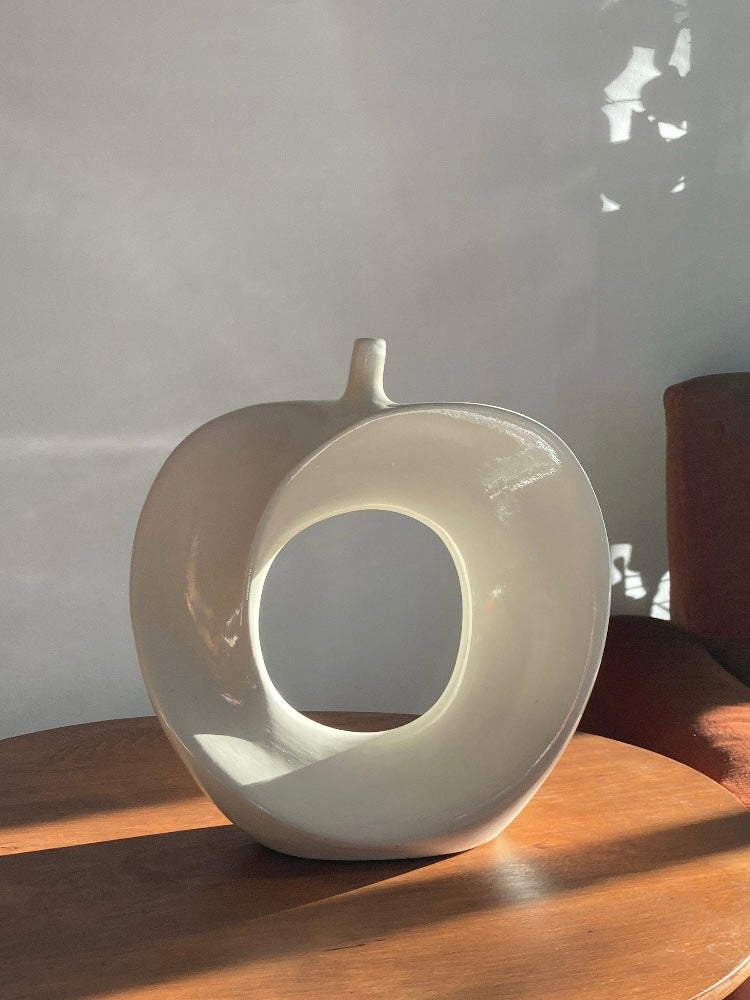 Grande vaso bianco in ceramica
