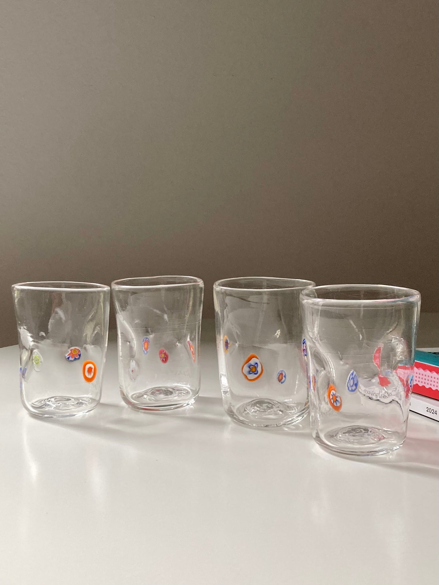 Set di 4 bicchieri in vetro di Murano
