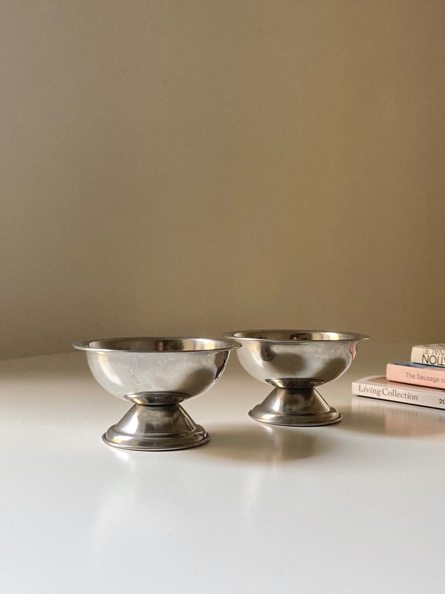 Set di 6 coppette vintage in acciaio