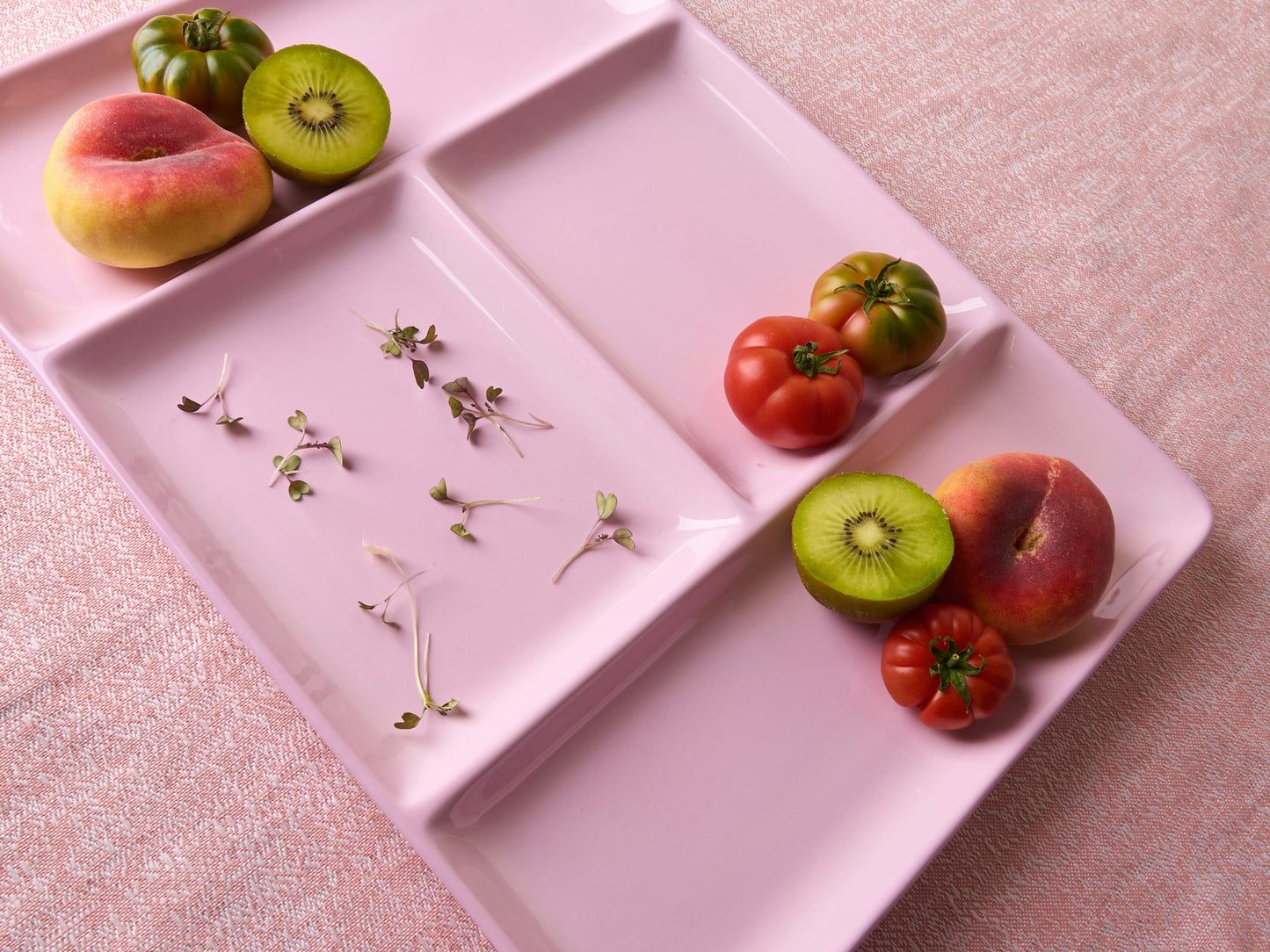 Large pink rectangular plate