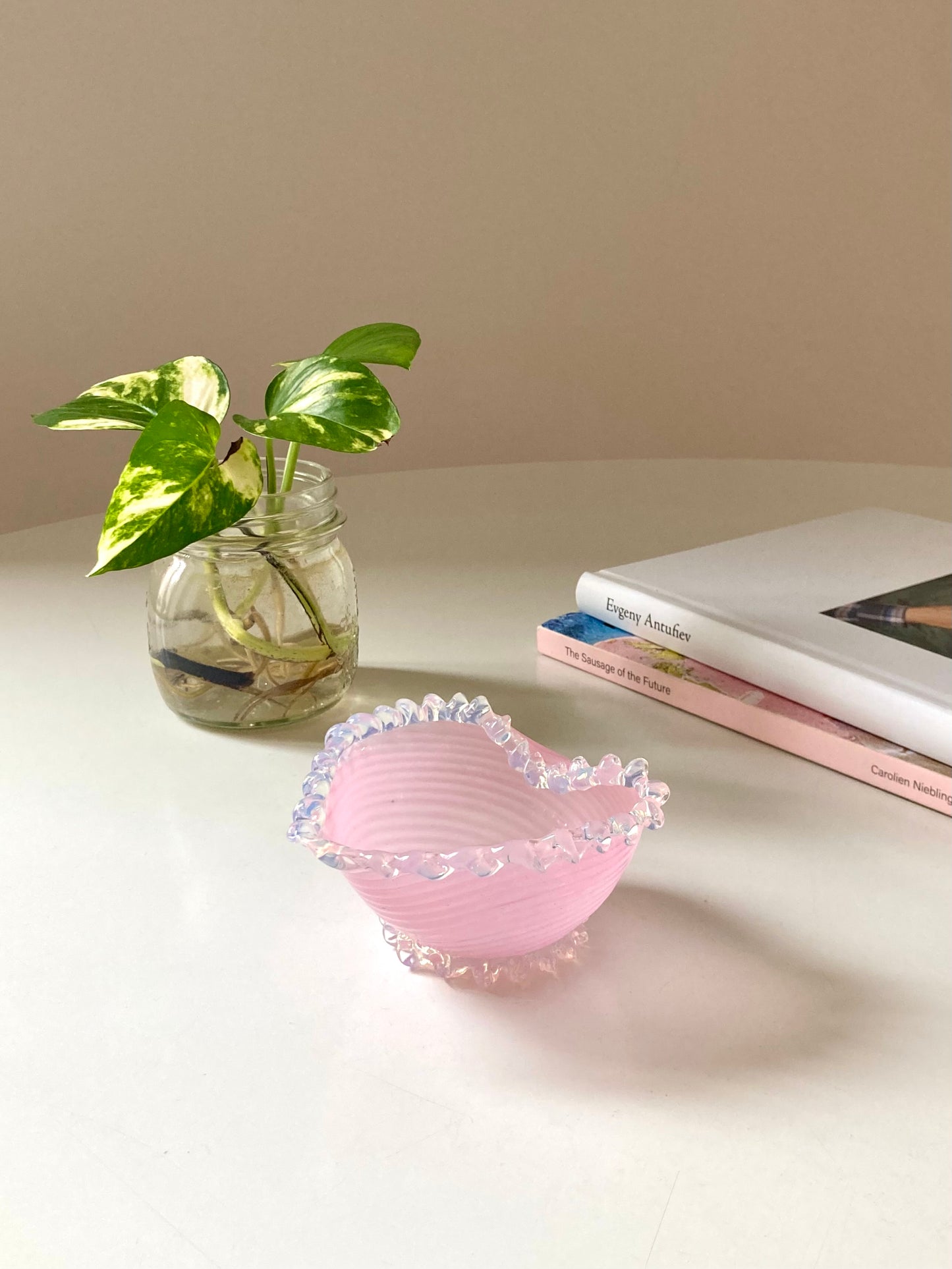 Pink heart-shaped bowl