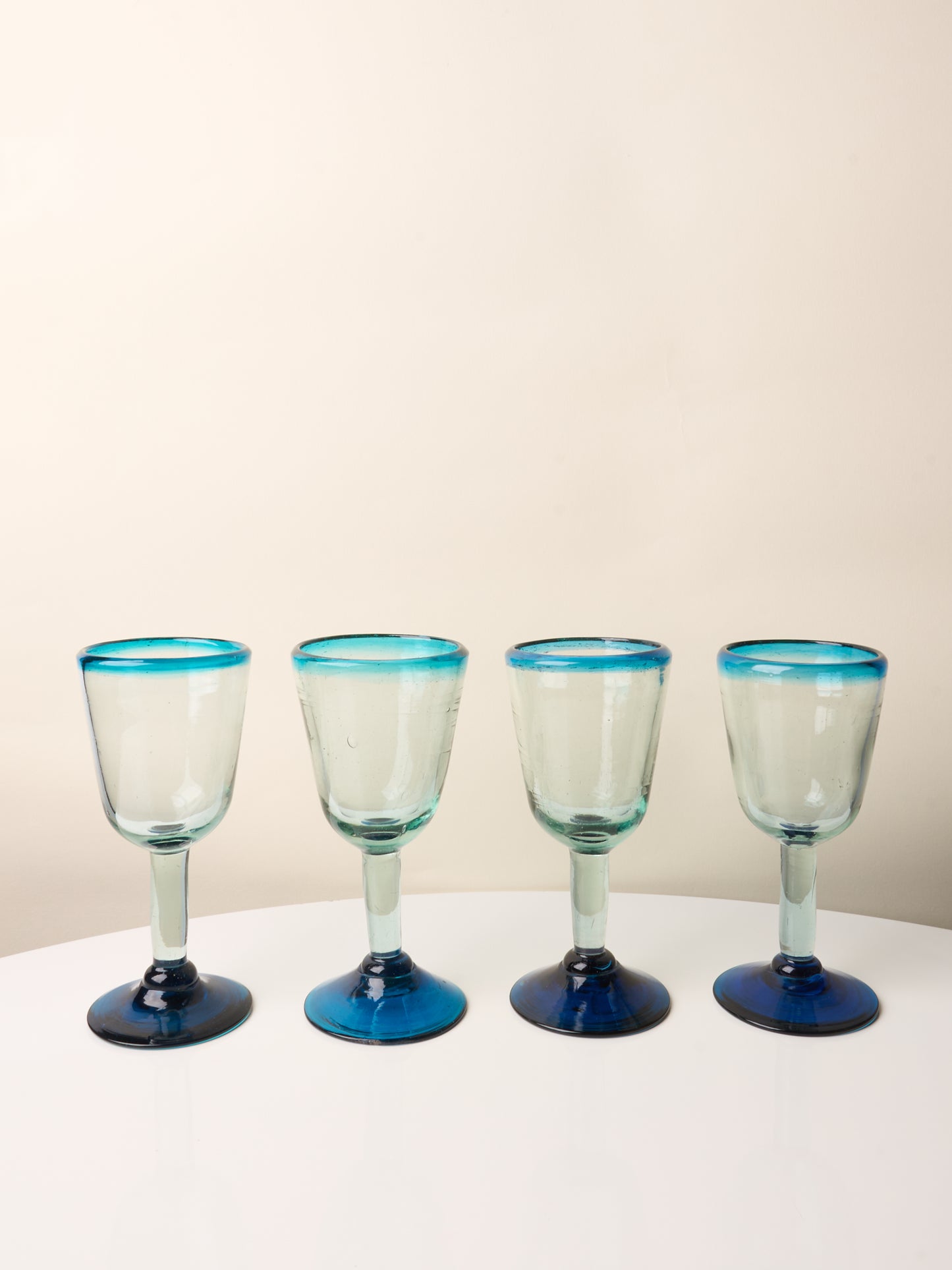 Set of 4 large handmade glasses