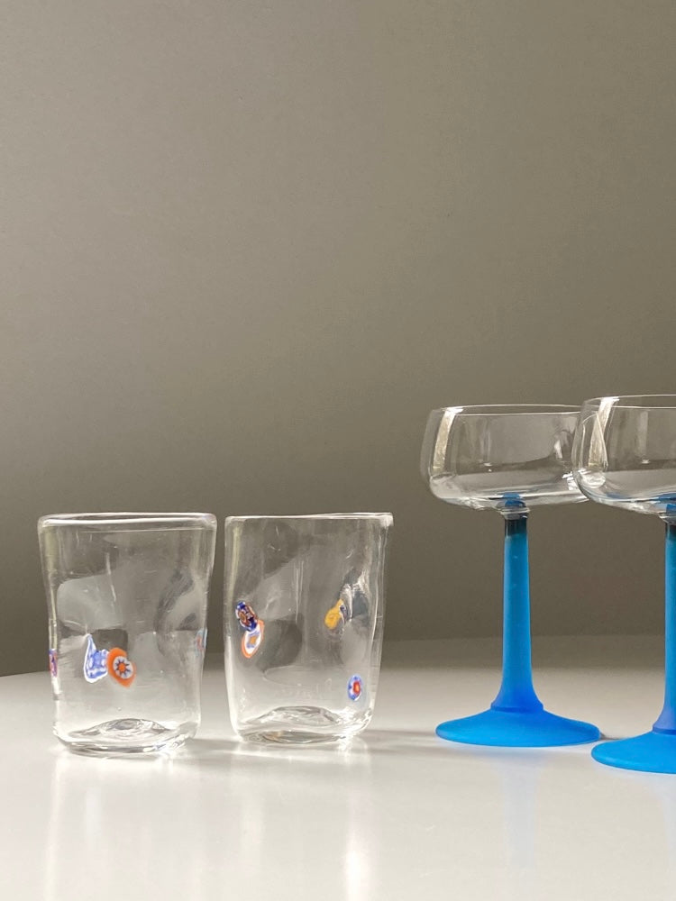 Set di 4 bicchieri in vetro di Murano