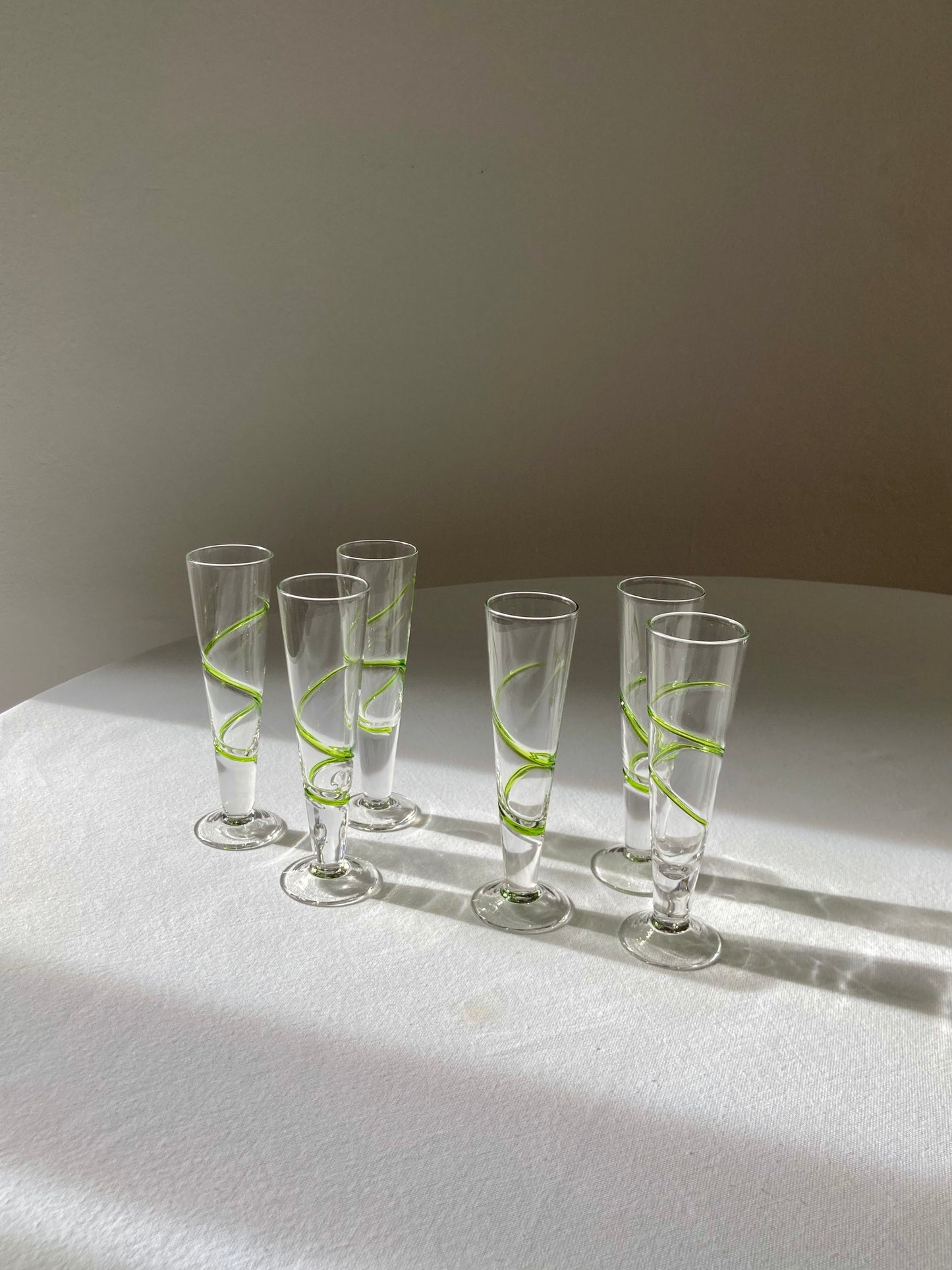 Set of 6 handmade liqueur glasses