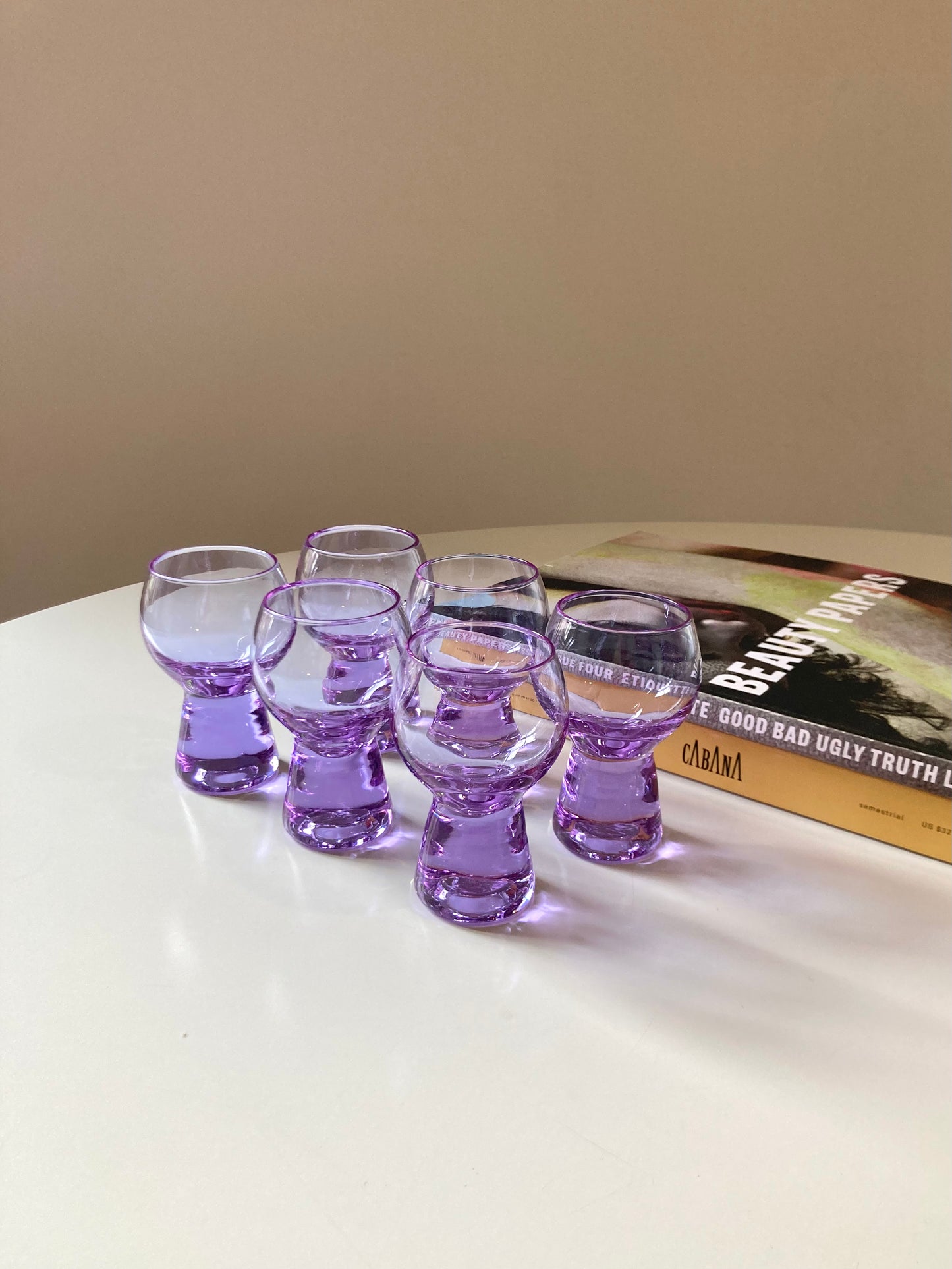 Set of 6 vintage liqueur glasses