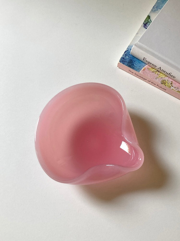 Ciotola posacenere di Murano rosa opalino
