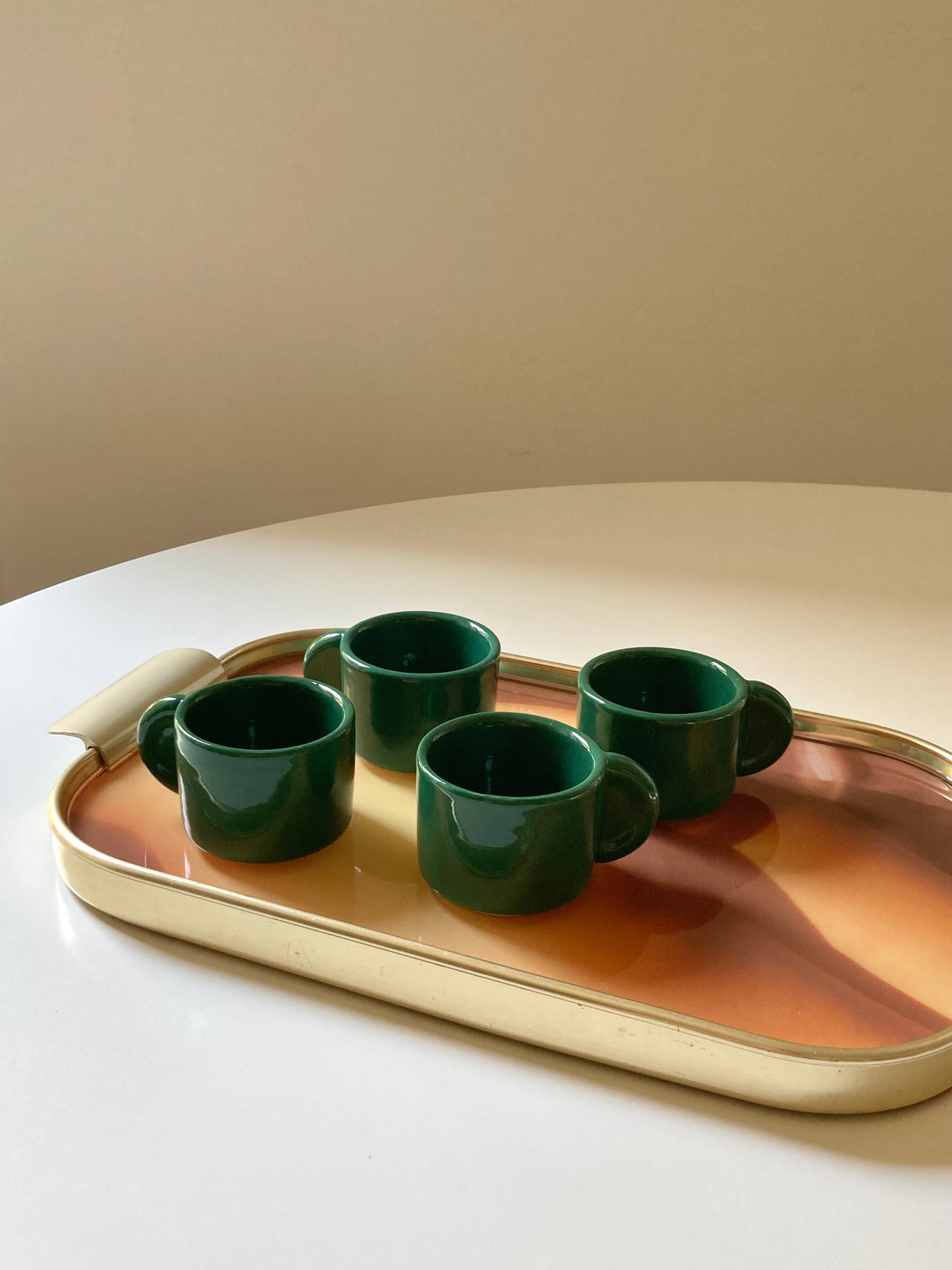 Set 4 tazzine da caffè verde bosco