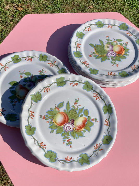 Set di 6 piattini da frutta vintage