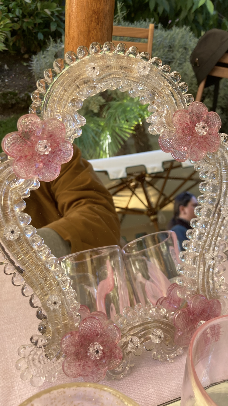 Specchio in vetro di Murano vintage