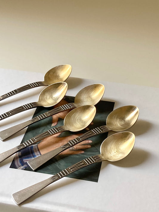 Set of 6 vintage metal teaspoons