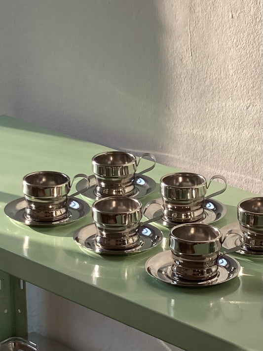 Set di 6 tazzine da caffè termiche in acciaio