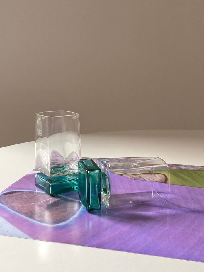 Set 6 bicchieri da amaro a base blu