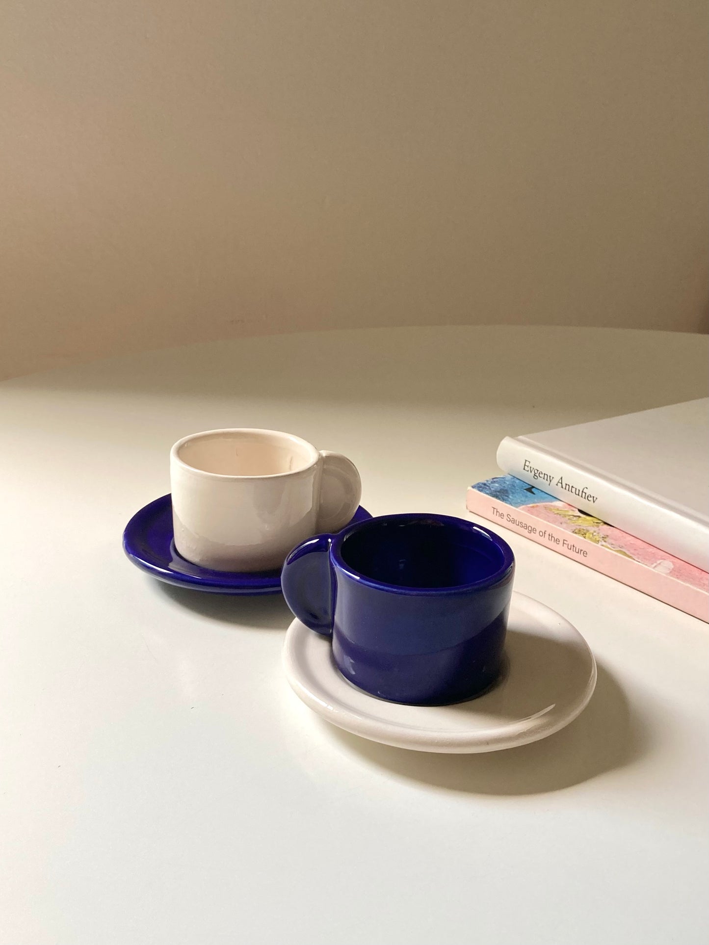 Set 6 tazzine da caffè blu e bianche