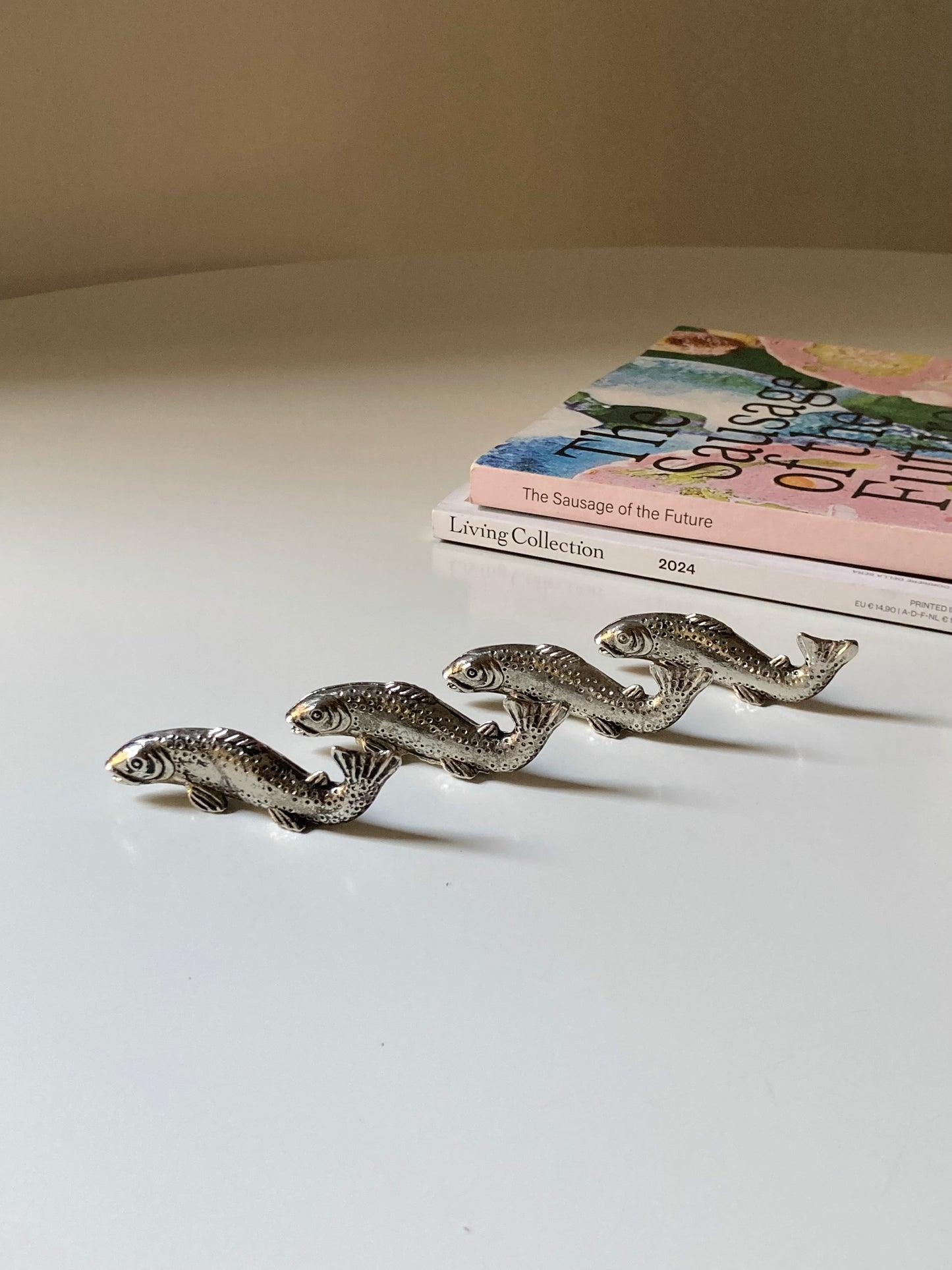 Set 4 poggia coltello a forma di pesce