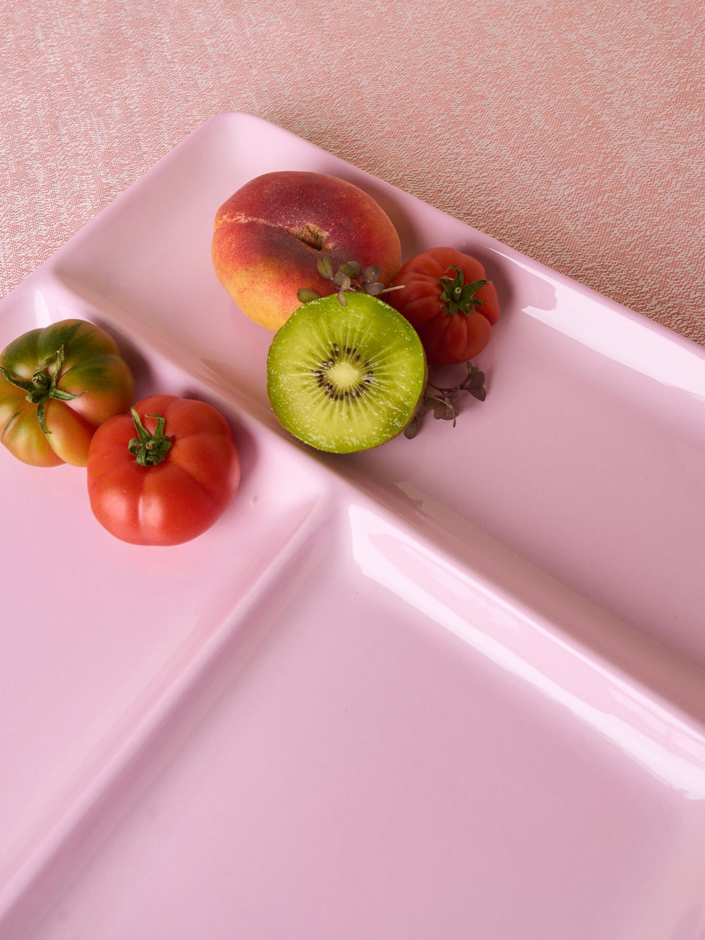 Large pink rectangular plate