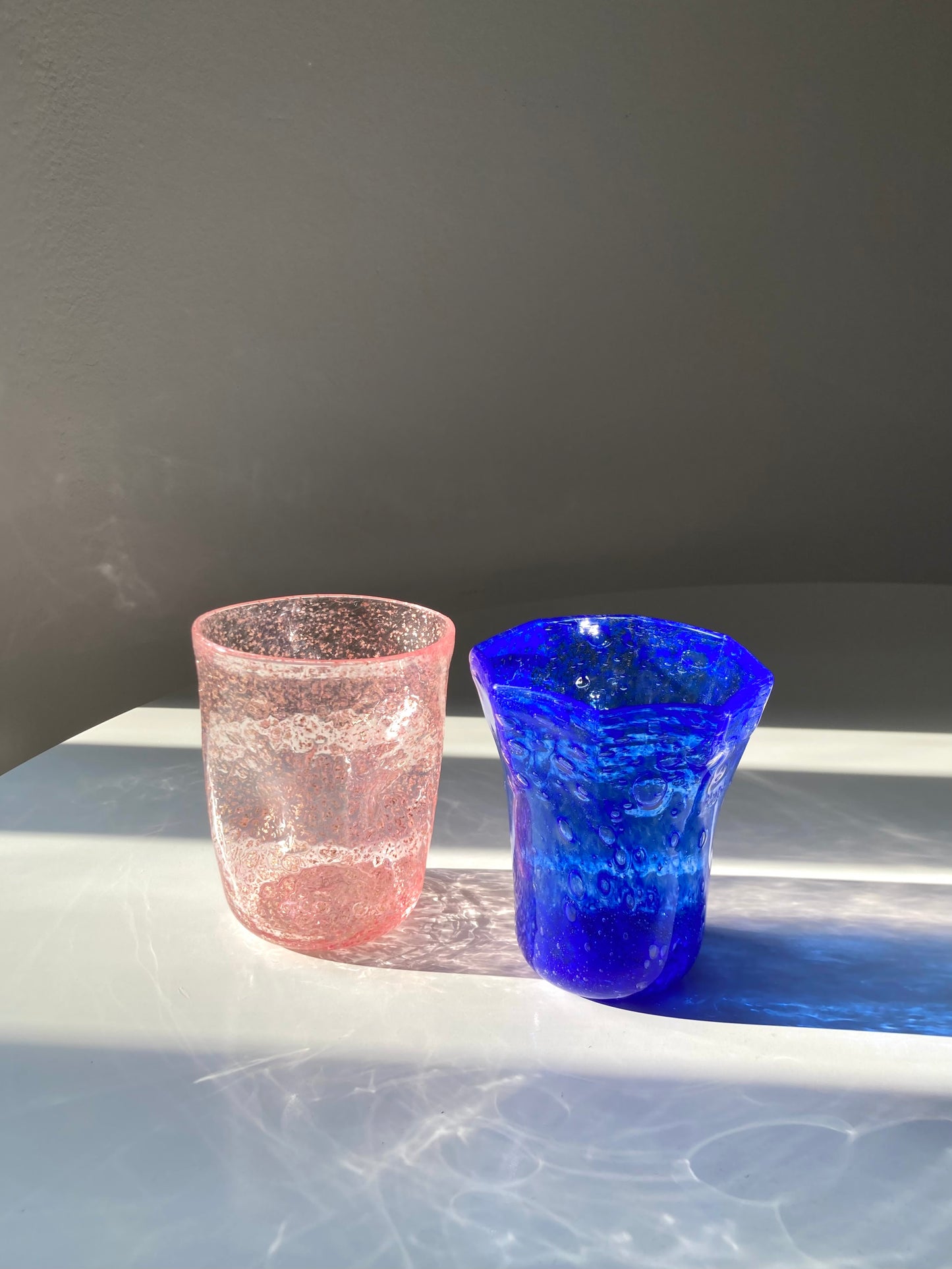 Set di goti veneziani blu ottagonali