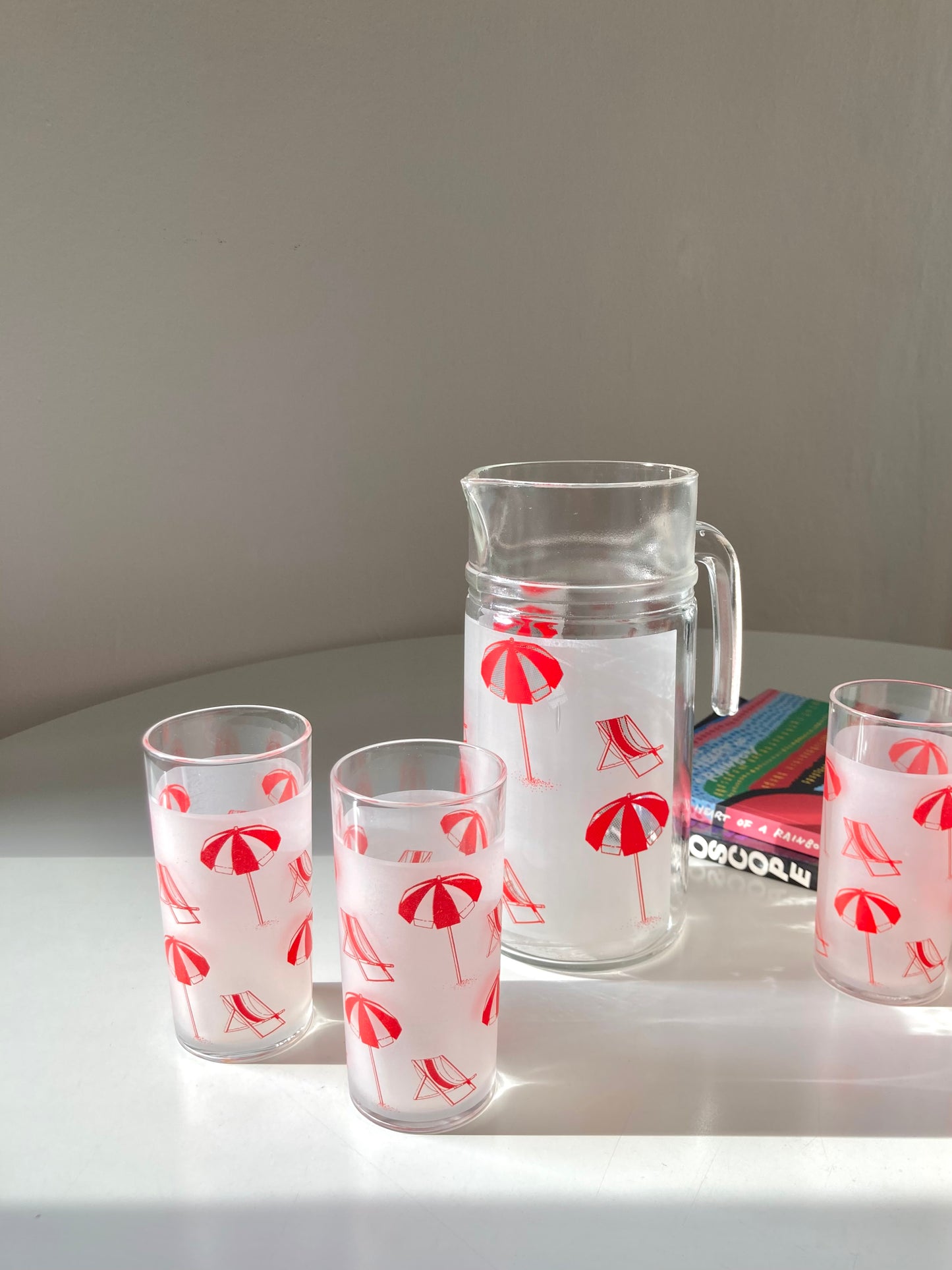 Set di 6 bicchieri con caraffa