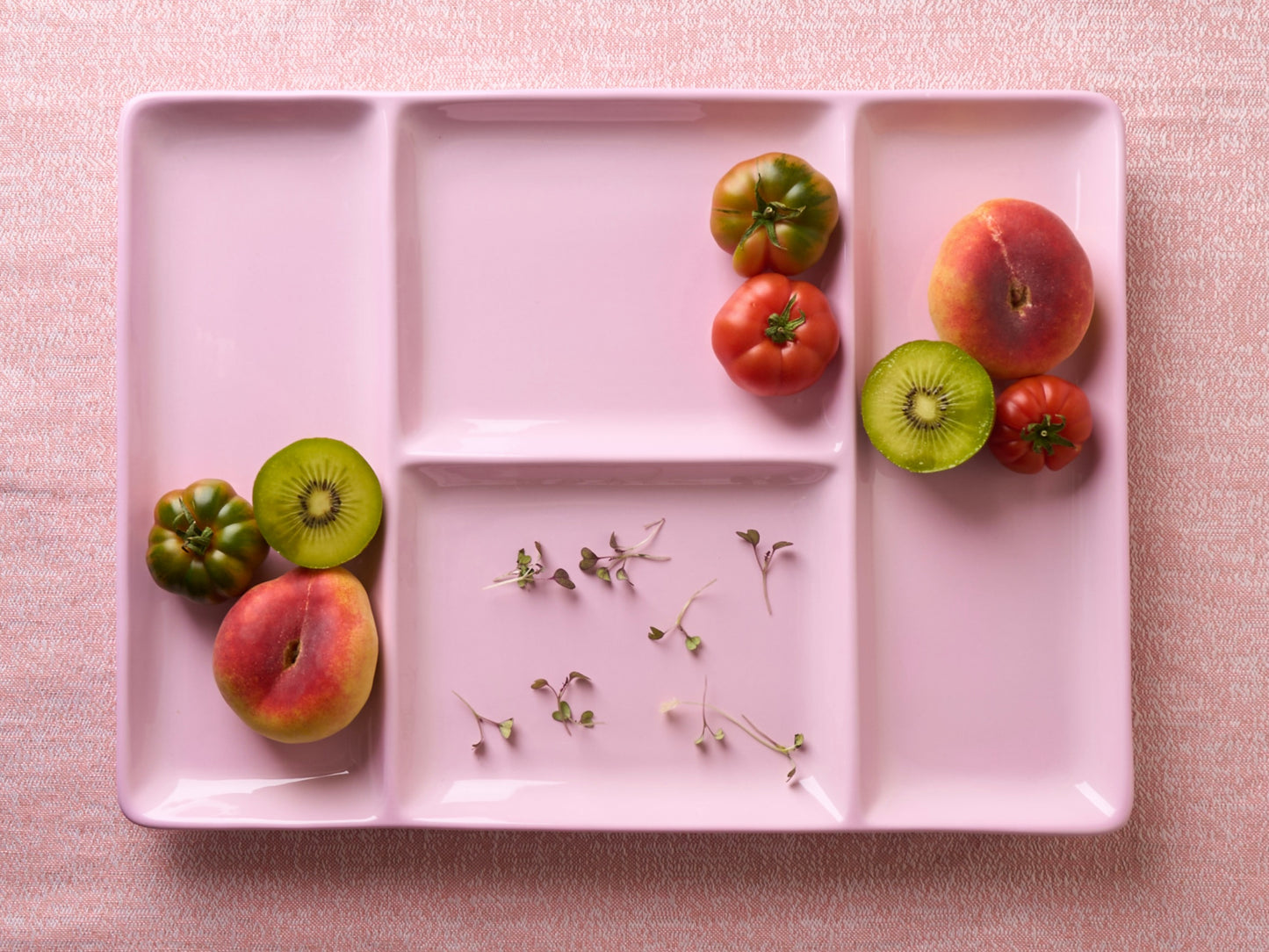 Large pink rectangular plate