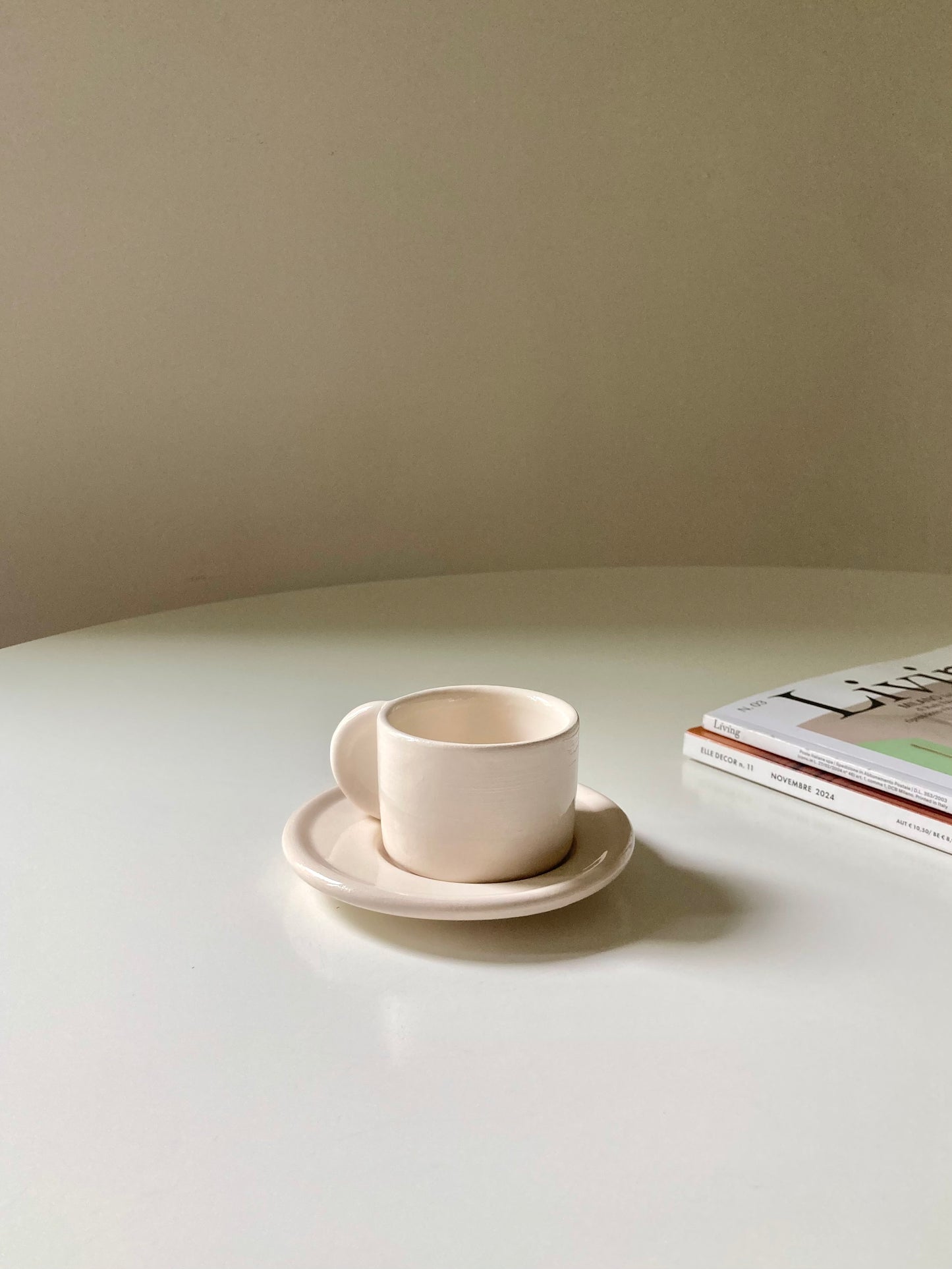 Coppia di 2 tazzine da caffè in ceramica