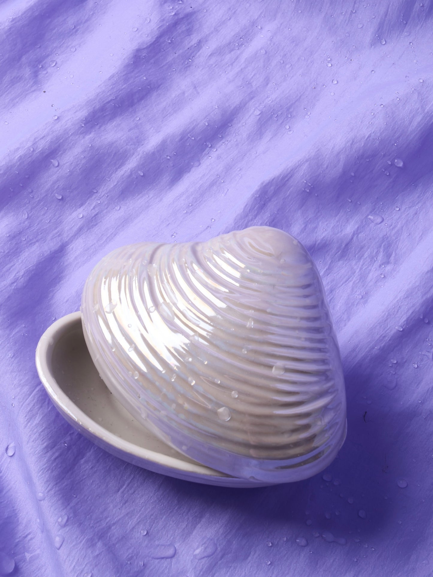 Iridescent ceramic shell box