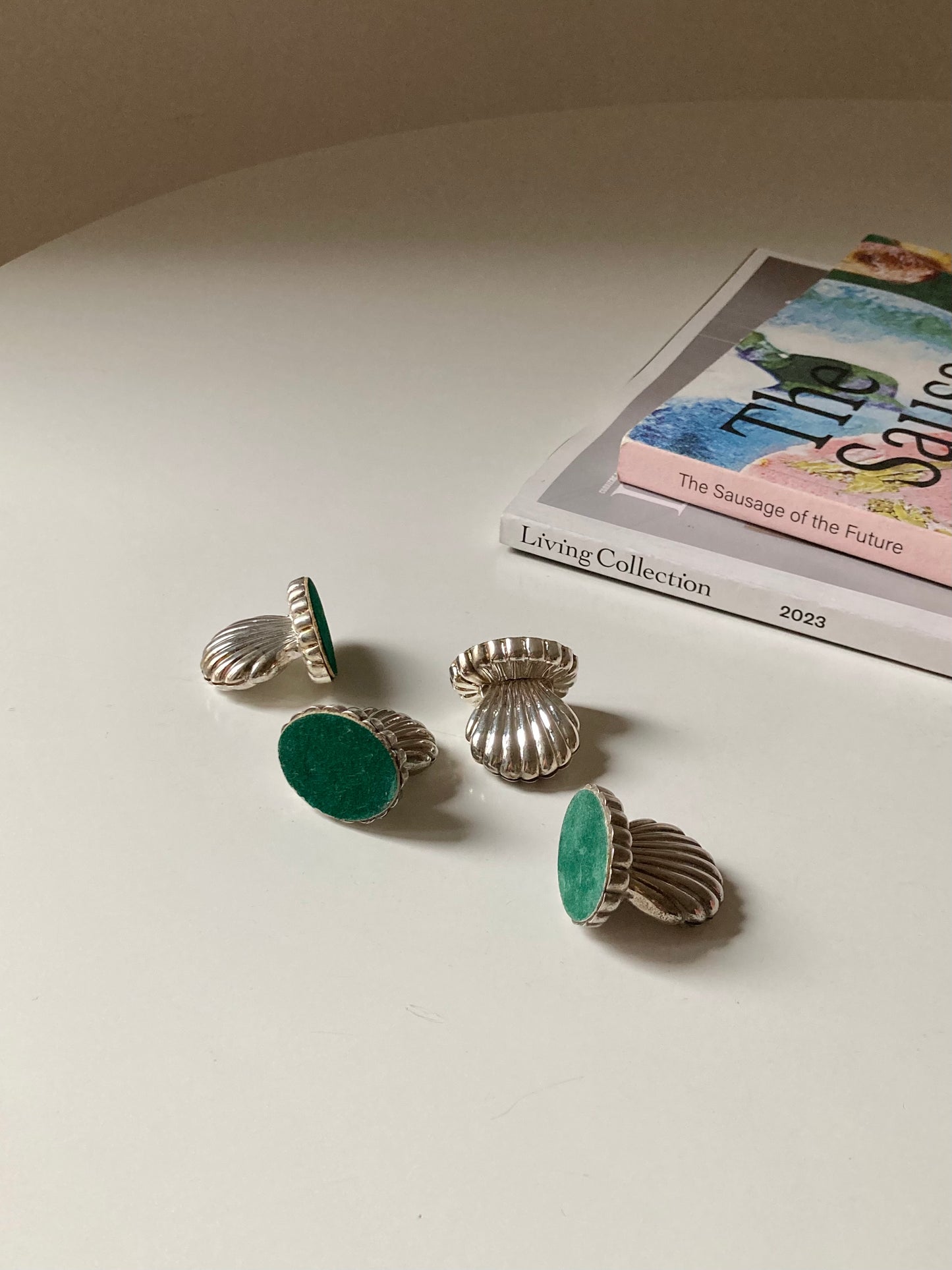 Set di 4 segnaposto conchiglia