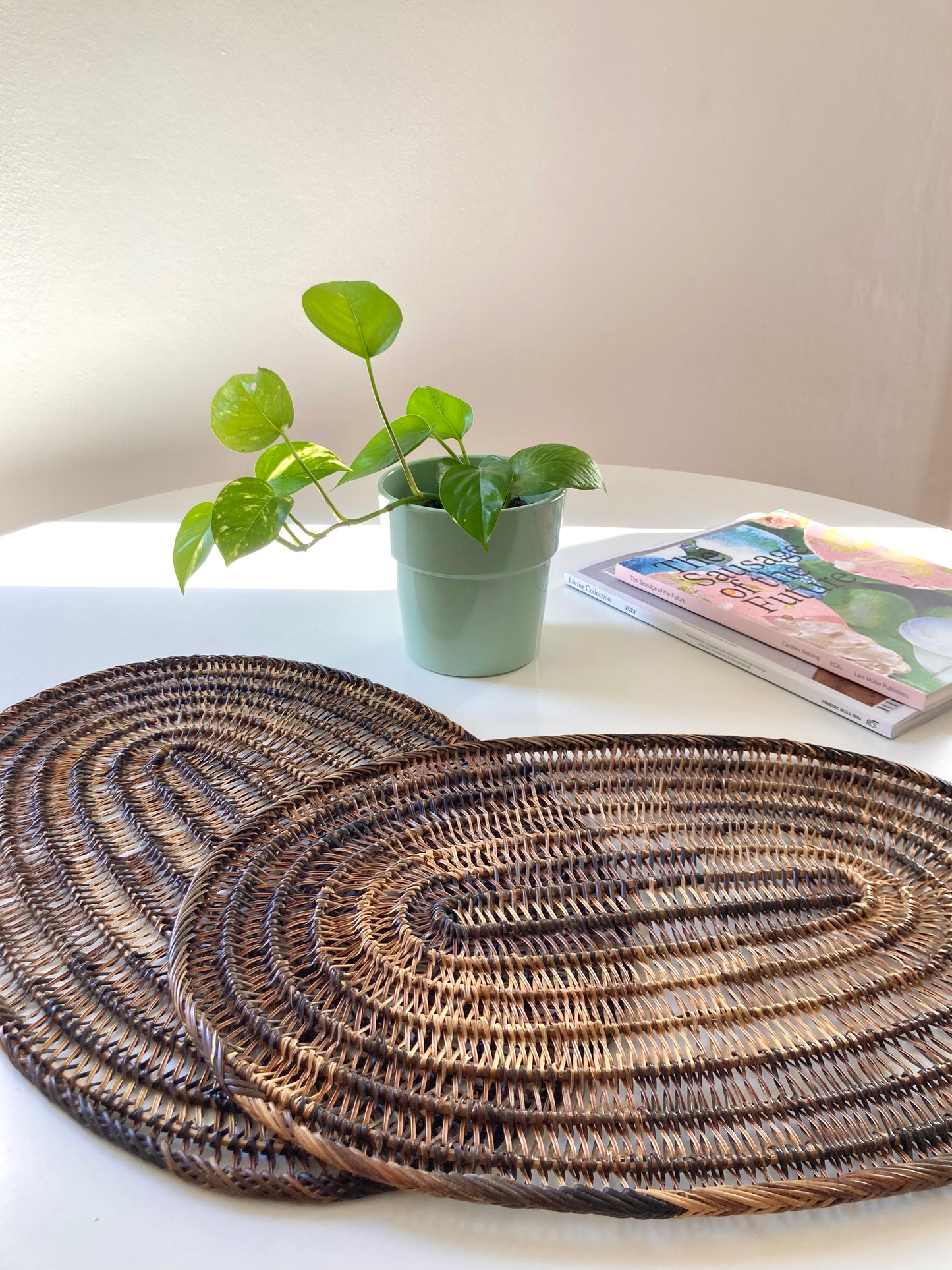 Set of 6 wicker placemats