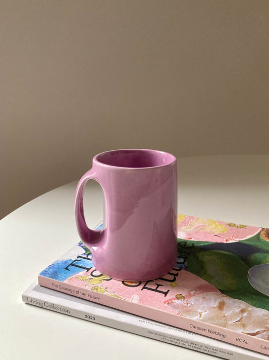 Vaso con manico lilla