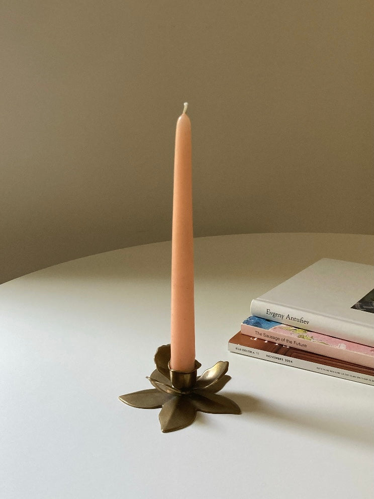 Portacandele a fiore in ottone