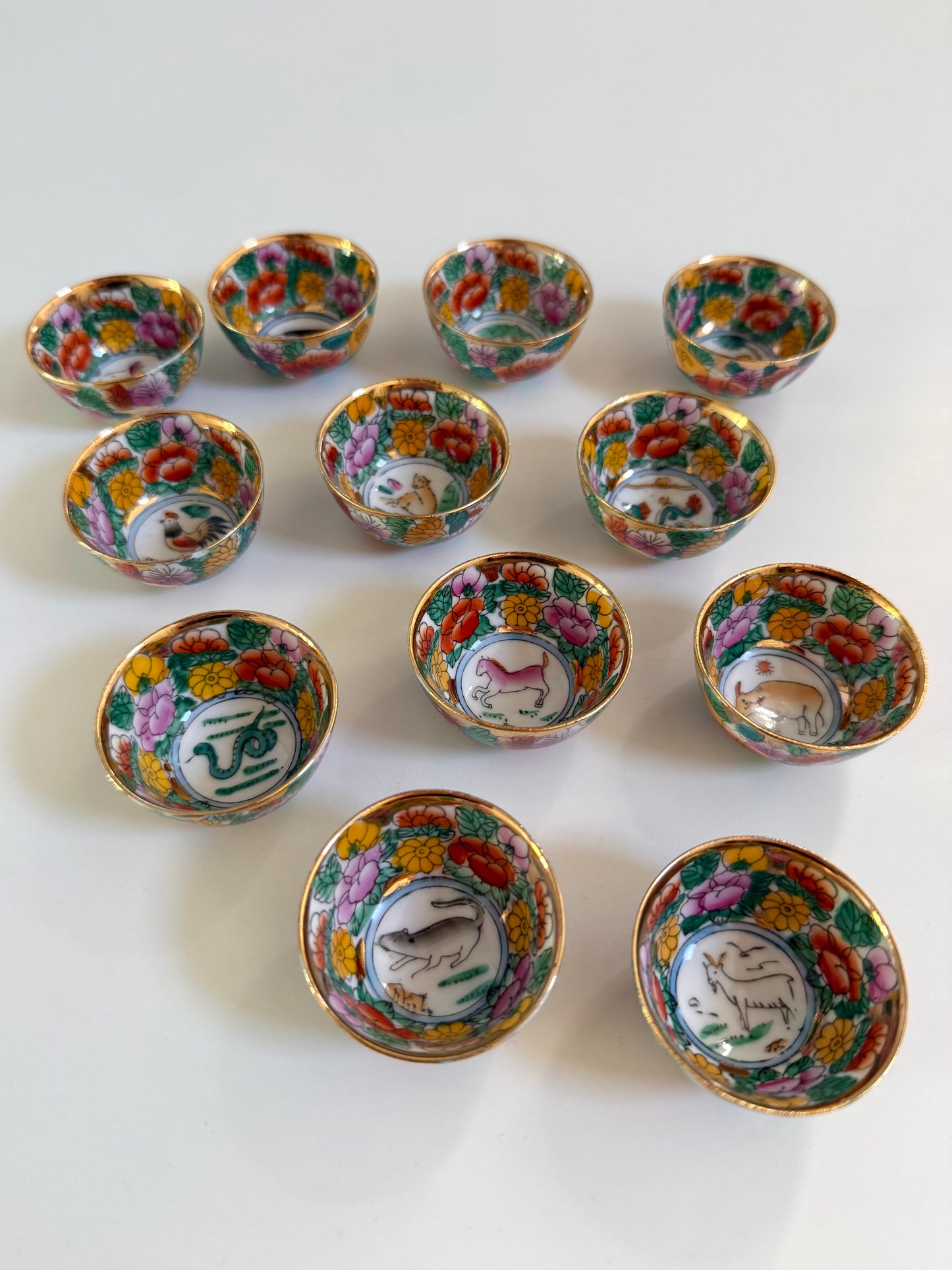 Rosetta ~ Set 12 bicchierini da sakè