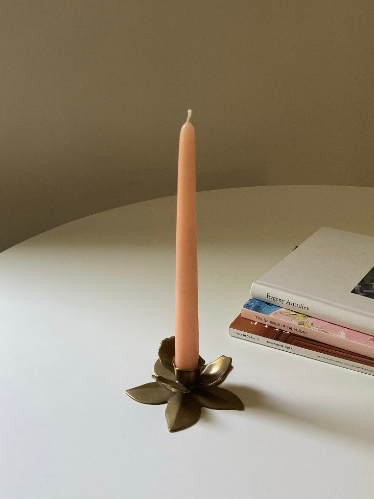 Portacandele a fiore in ottone