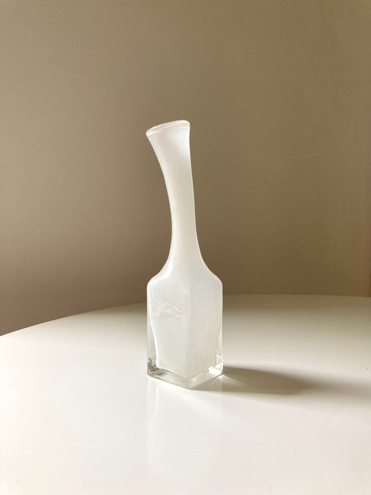 White Murano glass vase