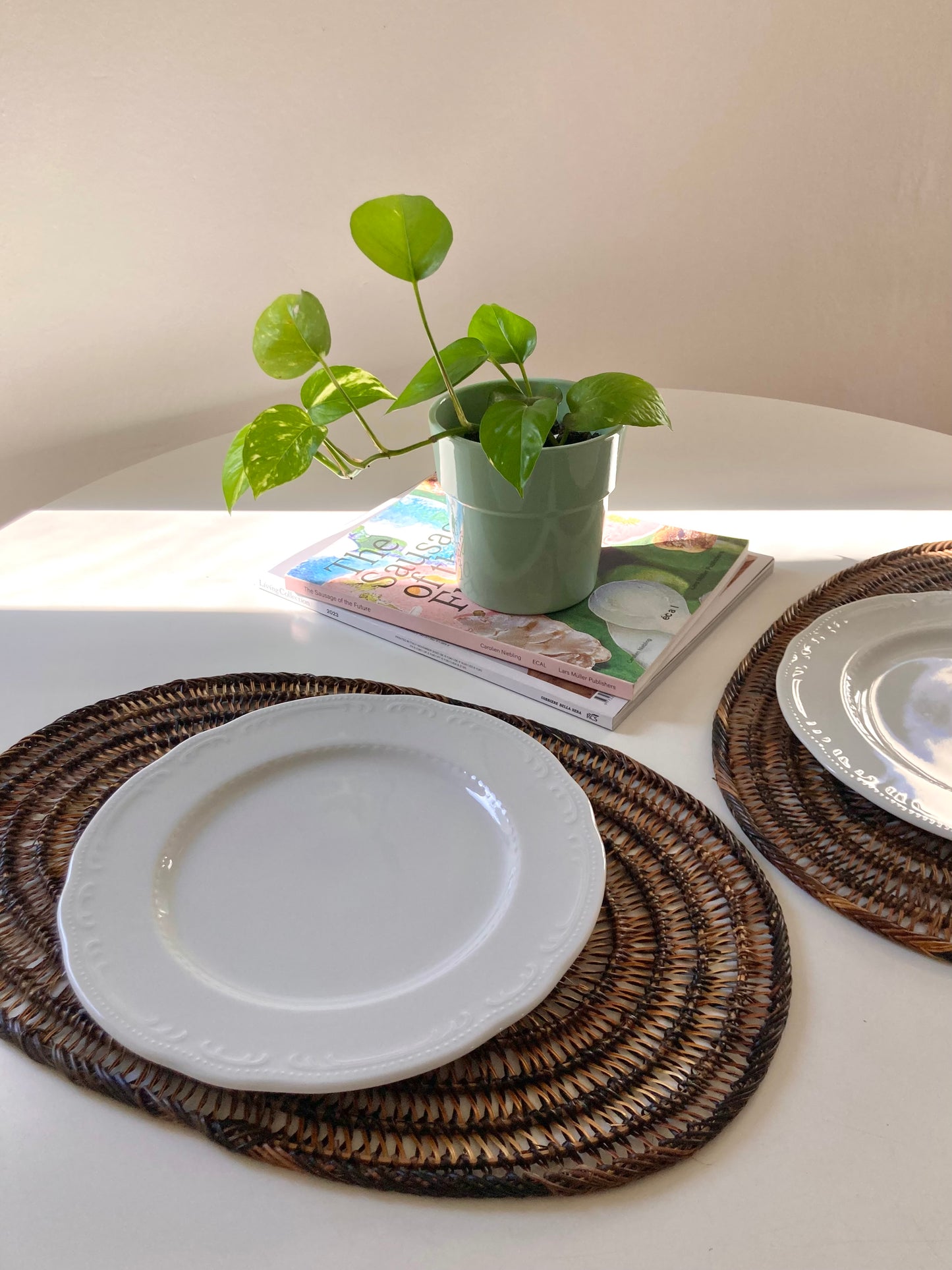 Set of 6 wicker placemats