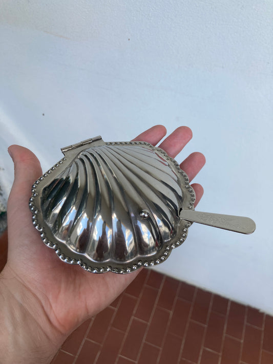 Ciotola conchiglia vintage con spatolina