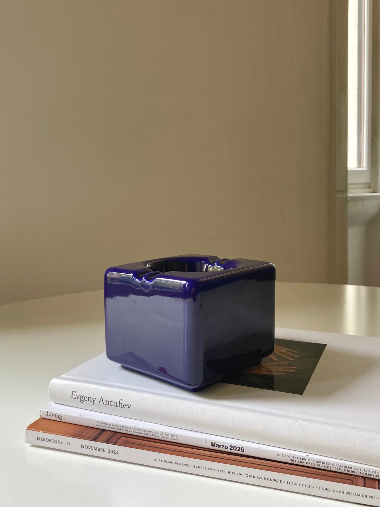 Posacenere vintage blu ‘Il Picchio’