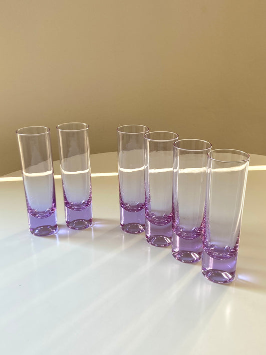 Set of 6 tall long drink glasses