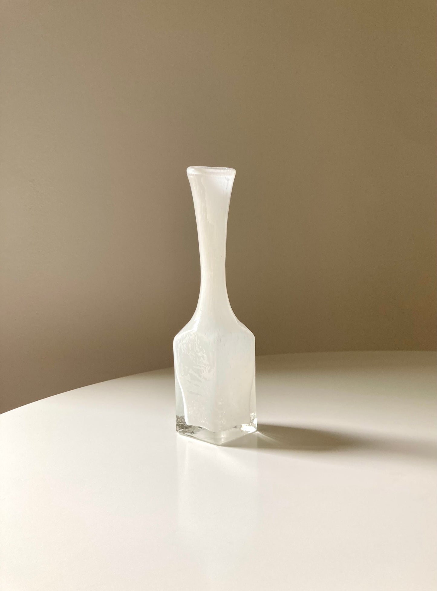 White Murano glass vase